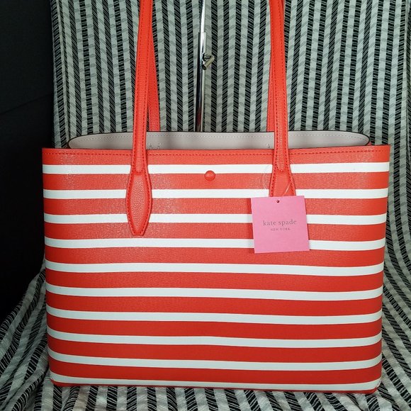 MAKE AN OFFER all day sailing stripe tote kate spade brand new condition - Picture 4 of 7